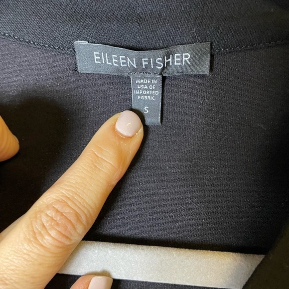 Eileen Fisher Black Faux Wrap Dress - Picture 4 of 6